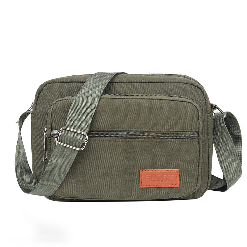 Men's Messenger Bag Shoulder Bag Unisex Multi-Layer Business and Leisure Dual-Use Lightweight and Practical