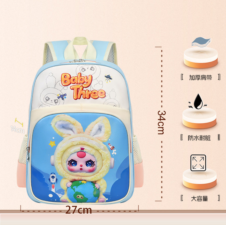 Cute Cartoon Stitch Kids Backpack for Kindergarten and School, Breathable and Waterproof Design with Thick Shoulder Straps