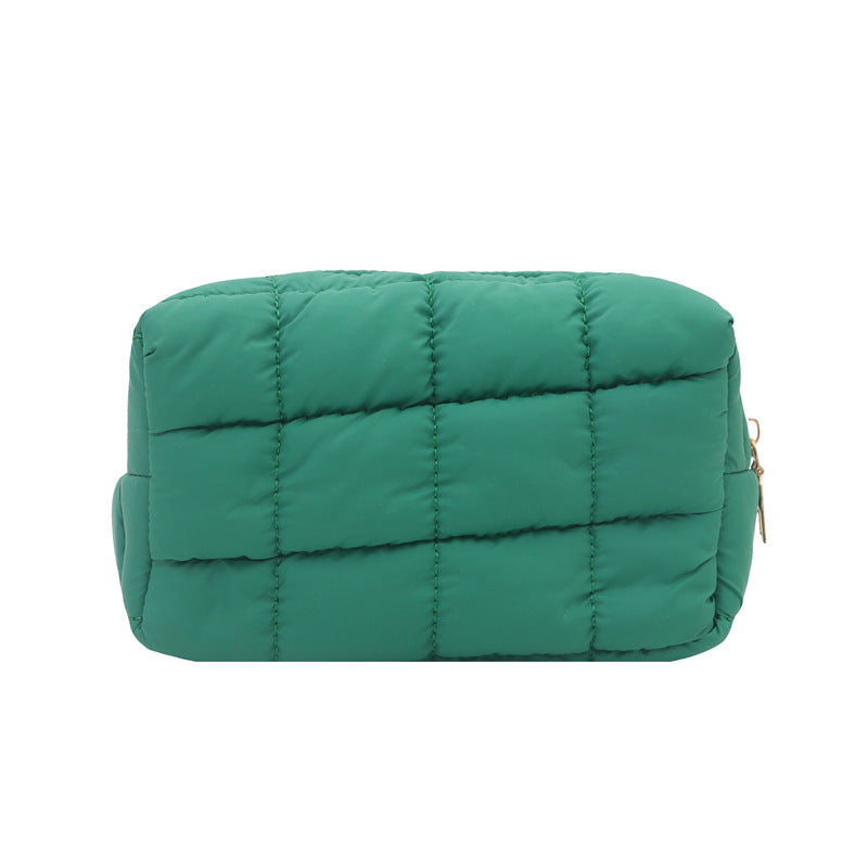 Fashion Simple Cosmetic Bag Women's New Korean Style Casual Western Style Versatile Pleated Clutch