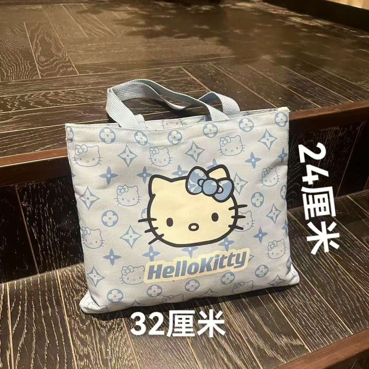 New Kitty Lightweight for Summer All-Match Cartoon Portable Office Worker Fashion Sundries Canvas Handbag