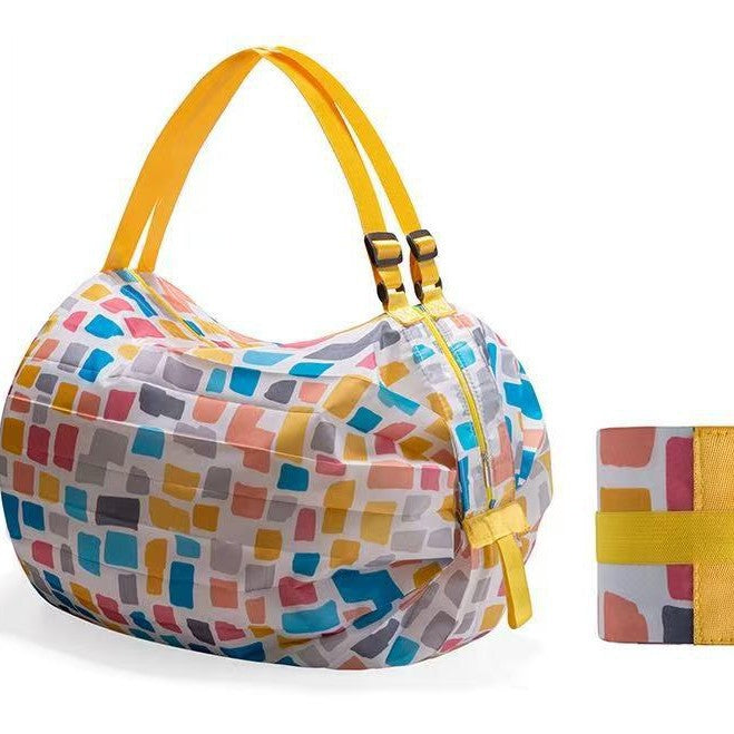 Foldable Supermarket Shopping Bag Women's Travel Sling Bag Portable Large Eco-friendly Shopping Handbag