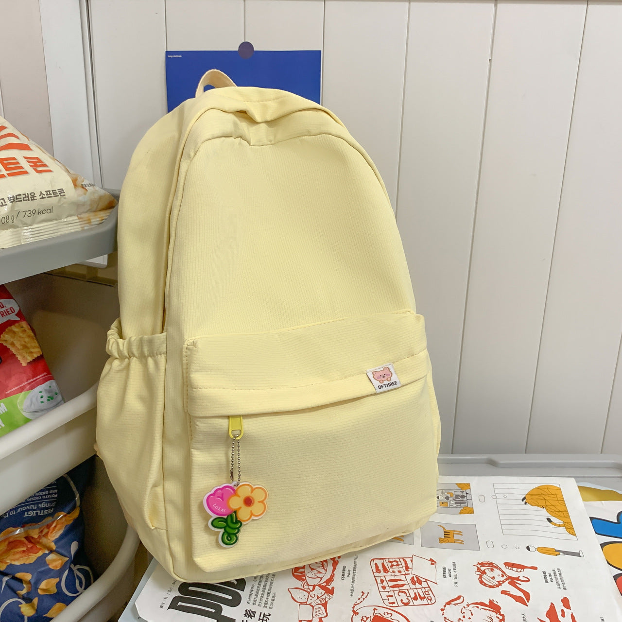Lightweight Simple Backpack for Students with Large Capacity, Perfect for School, Travel, and Laptops up to 14 Inches