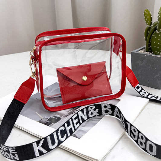 Women's Bag New Korean Style Transparent Jelly Pack Trendy Messenger Bag
