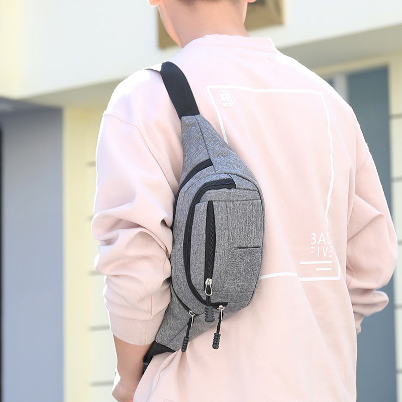 Waist Bag Men's Casual New Shoulder Chest Bag Lightweight Exercise Travel Crossbody Backpack