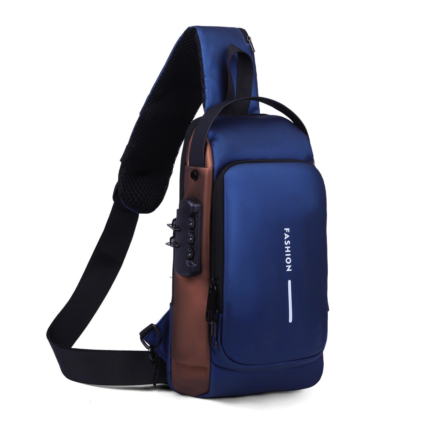 Chest Bag Men's Anti-Theft Outdoor Leisure Shoulder Stylish and Versatile Password Lock Crossbody Bag