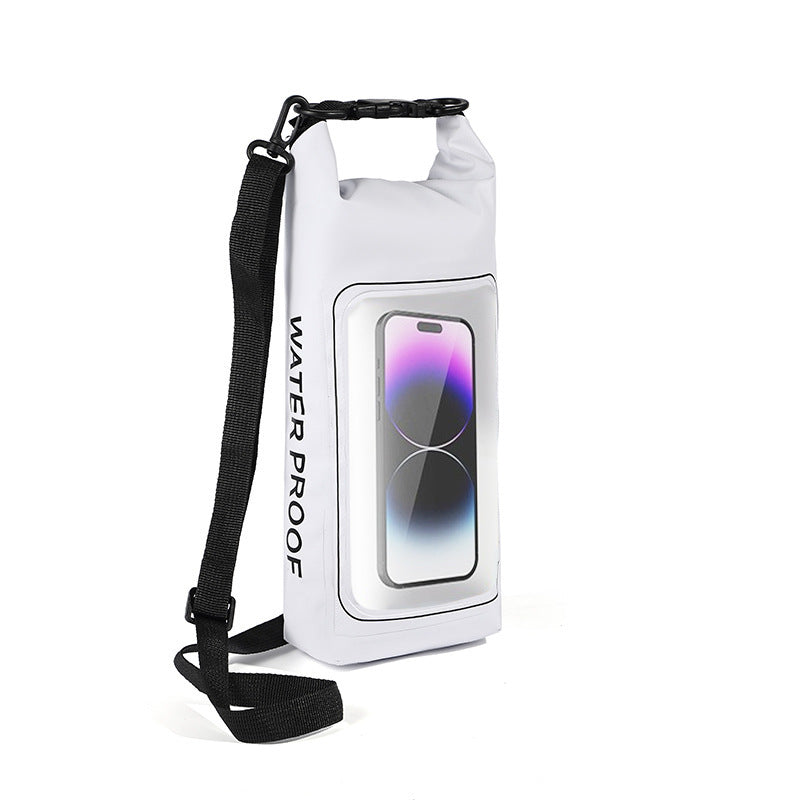 2L Waterproof PVC Bag with Phone Pocket for Outdoor Activities and Swimming - IPX6 Rated