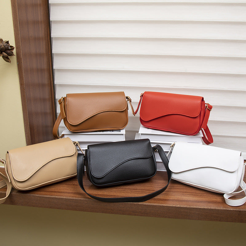 2025 New Fashion Magnetic Flap Crossbody Bag for Work and Daily Use, Minimalist Square Design with Hidden Zip Pocket