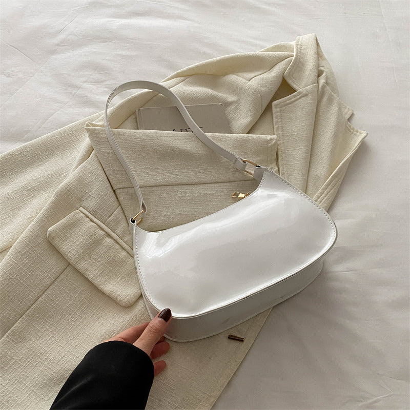 Popular Fashion Korean Style Shoulder Bag Women's Spring New All-Match Solid Color Gentle Small Square Bag
