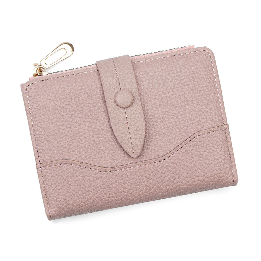 Stylish Compact Women's Wallet with Zipper Coin Pocket and Card Slots, Minimalist Design for Everyday Use