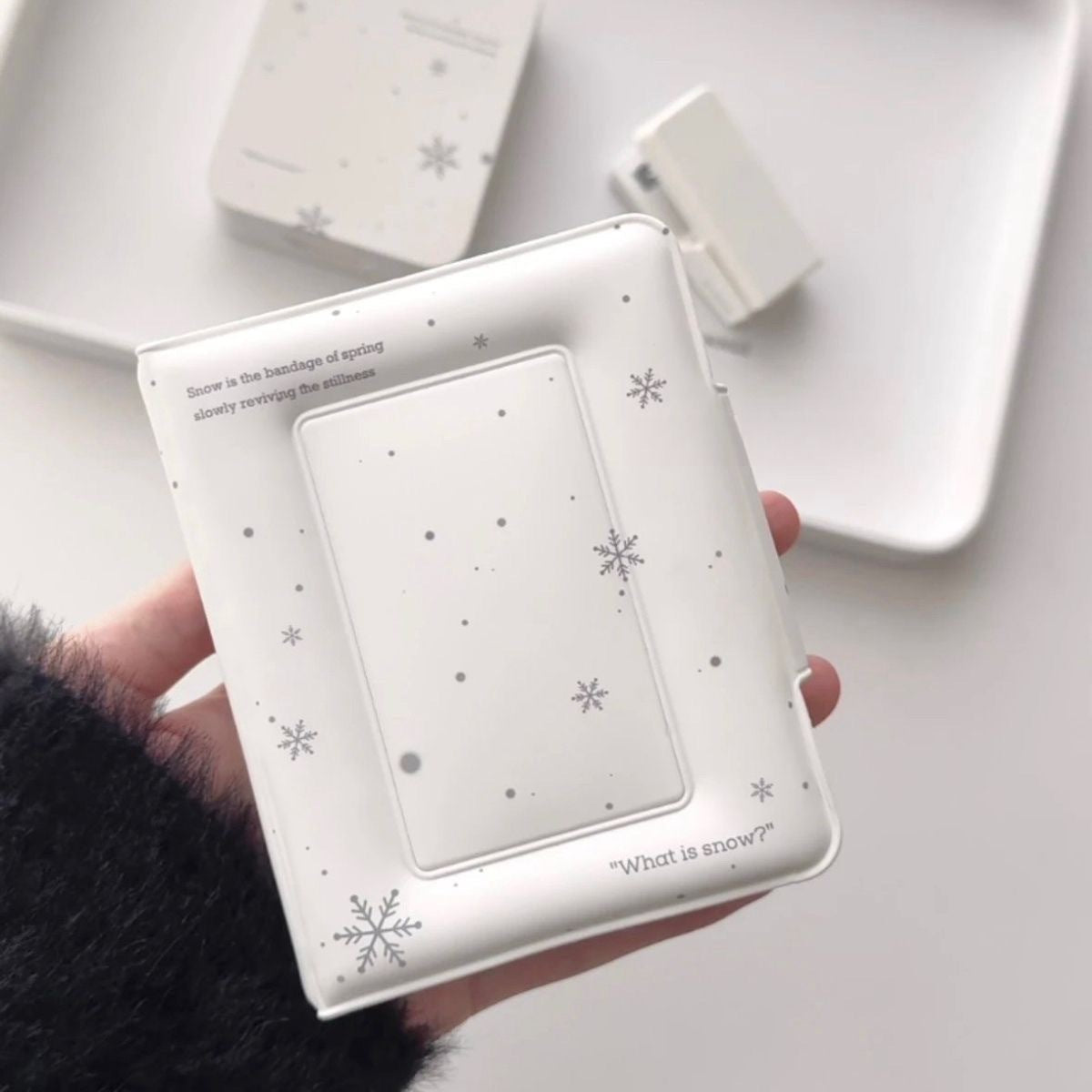 Winter Snowflake Card Holder Ins Style Yigong Grid Star Chasing Aidou Mini Truck Storage Book Card Binder Three-Inch Polaroid Album