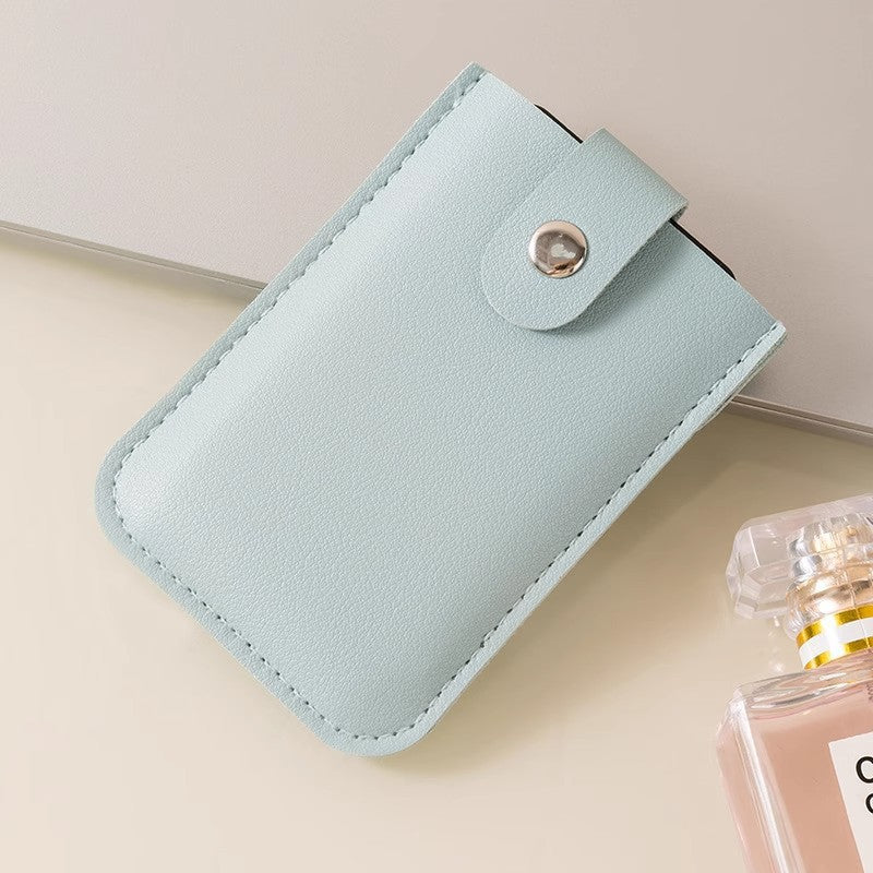Stylish Leather Card Holder with Multi-Slot Design, Anti-Magnetic Protection and Convenient Pull-Out Feature for ID, Bank Cards and More