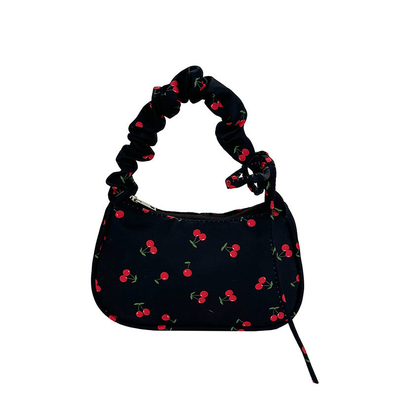Fresh Sweet Handbags Women 2025 New Fashion Flower Nylon Shoulder Bag Fashion Underarm Bag