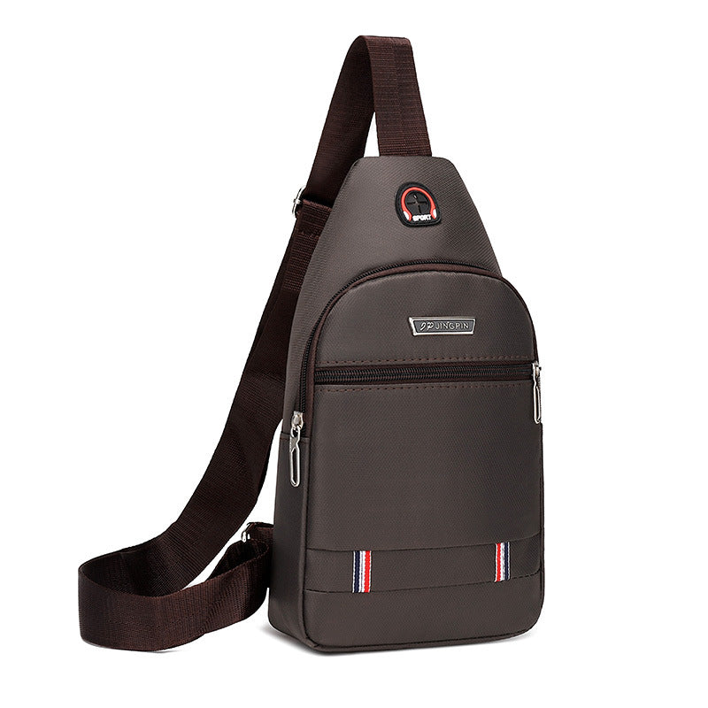 Stylish Men's Chest Bag with Large Capacity, Water-Resistant Oxford Fabric, Perfect for Business and Daily Use