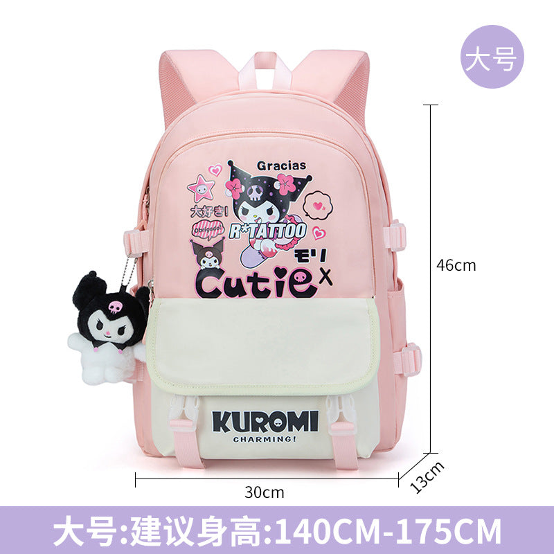 Clow M Joint Name Cute Schoolbag Children Backpack Lightweight Large Capacity Suitable for Primary School Students to Junior High School Students