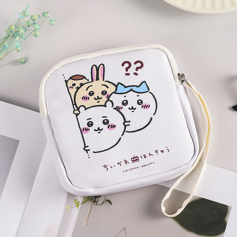 Cute Cartoon Card Wow Physiological Period Sanitary Pads Monthly Package Small Bag Student Portable Portable Sanitary Napkin Storage Bag for Women