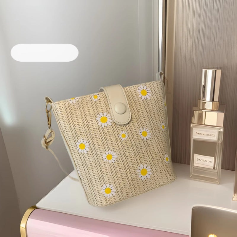 French Texture Popular Bag Women's New Crossbody Bag Women's All-Match One-Shoulder Chain Bucket Bag