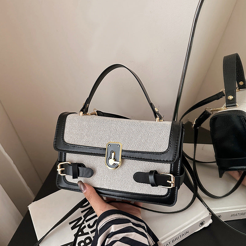 This Year's Popular New Trendy Contrast Color Western Style Ins Portable Shoulder Crossbody Ladies Square Pouch