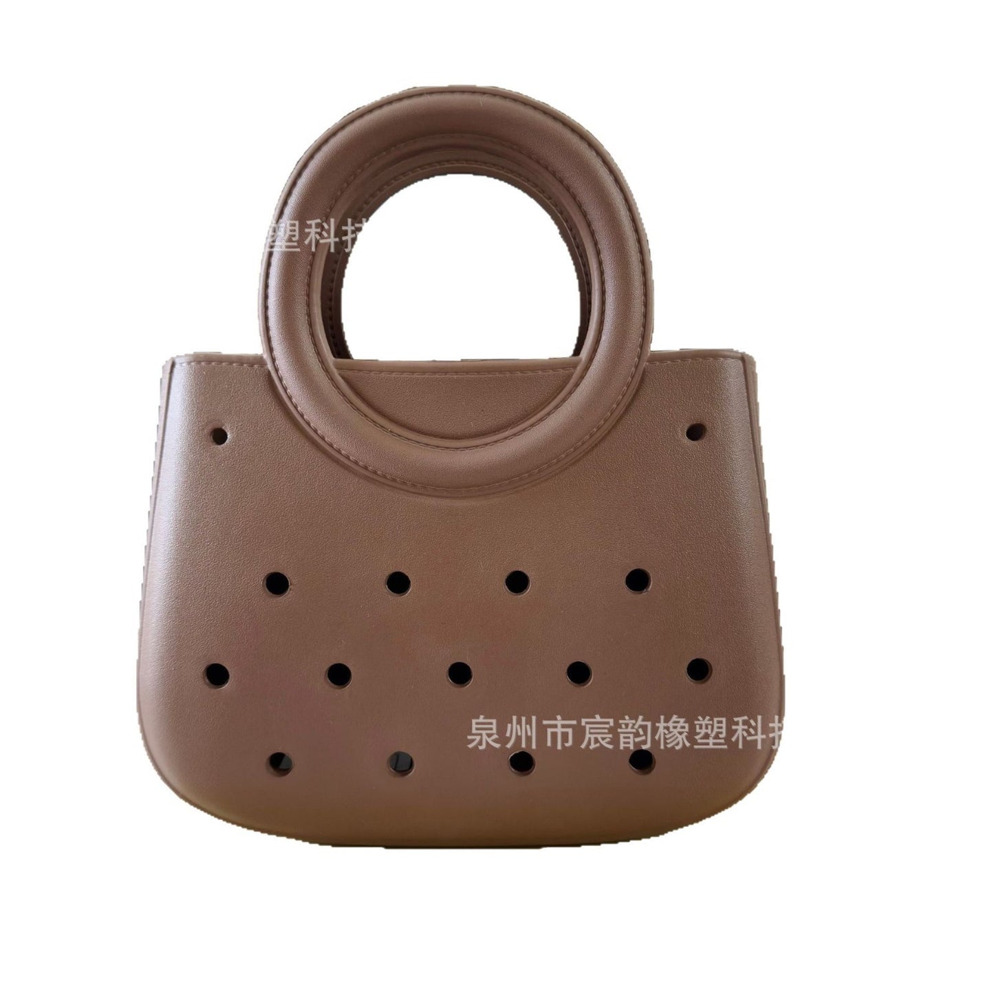 Eva Beach Bag Outdoor Seaside Vacation Ring Handbag Large Capacity Breathable Women's Shoulder Hole Bag