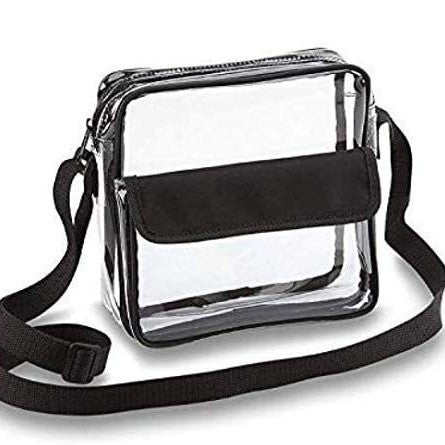 Clear PVC Crossbody Bag for Travel, Gym, Beach ¨C Multi-Functional Storage with Adjustable Strap