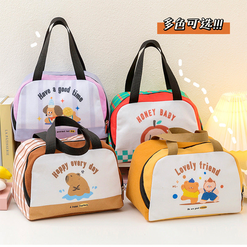 New Cute Heat Preservation Lunch Box Bag Student Office Worker Lunch Box Bag Thick Aluminum Foil Handbag