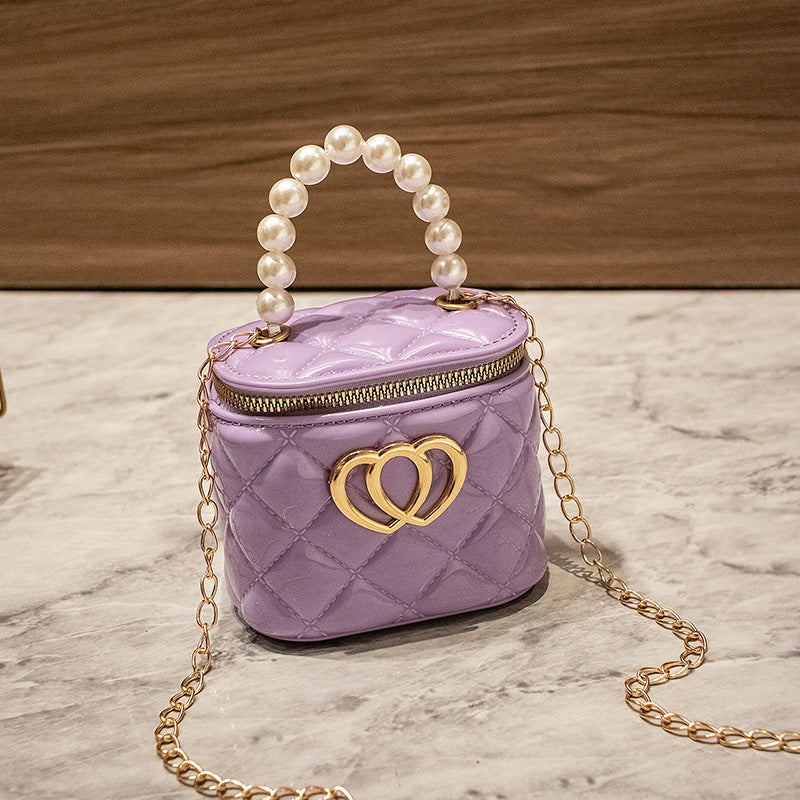 Fashion Mini Small Bag New Rhombus Bucket Gel Bag Pairs of Love Decorative Small Bag Shoulder Crossbody Women's Bag