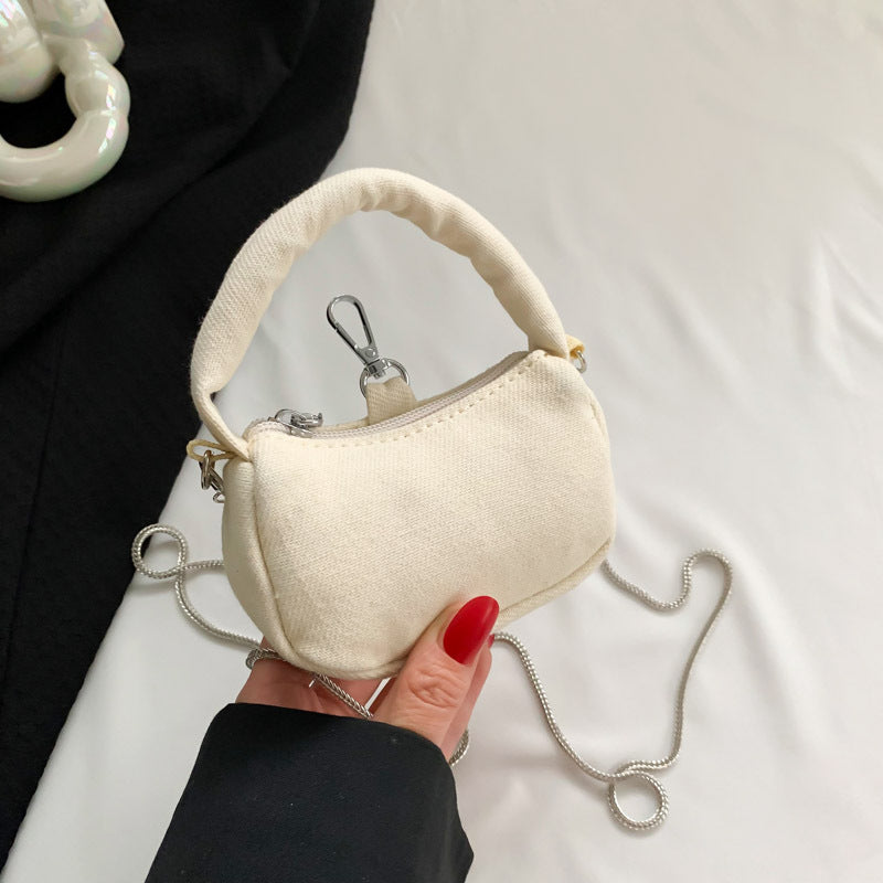 Mini Small Saddle Bag Crossbody Chain Handbags Women's New Korean Style Fashion Simple Lipstick Shoulder Bag
