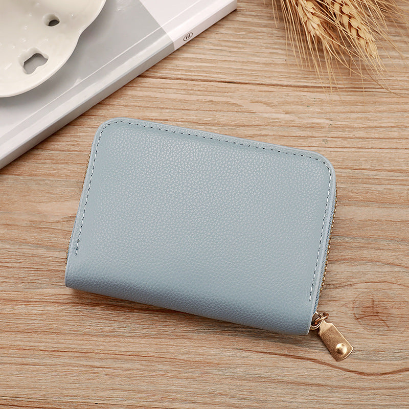 Fashionable Minimalist Women's Compact Zipper Wallet with Multi-Card Slots and Large Capacity for Daily Use