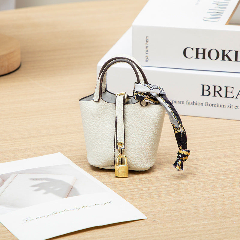 Mini Vegetable Basket Package Pendant Car Key Ring Ornaments Mini Purse Creative Earphone Bag Ornament Classic Style Wallet