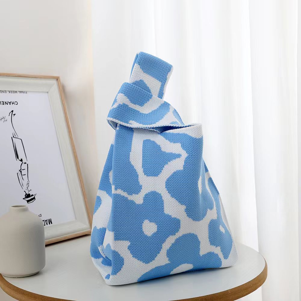 Vest Bag Women's Korean Knitted New Year Knitted Bag Hand Bag Knitted Oblique Bag