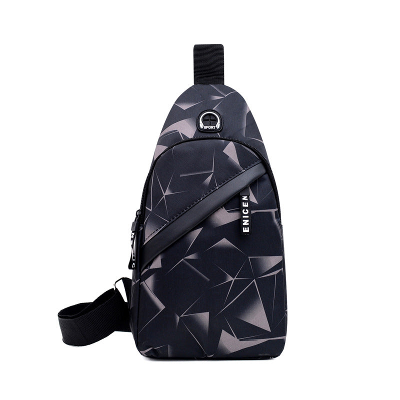 Chest Bag for Men and Women Lightweight Crossbody Bag with Earphone Hole Suitable for Outdoor Travel Daily Use