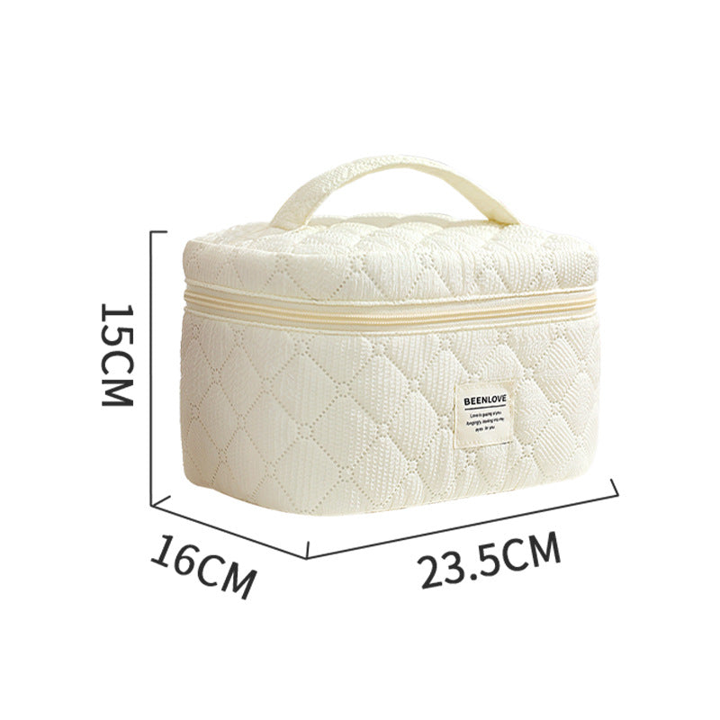 Women's Cosmetic Bag Travel Carrying Case Fashion Simple Design with Handle Convenient and Practical