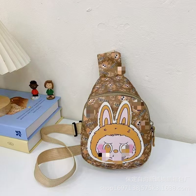 Boys and Girls Cute Cartoon Chest Bag Korean Fashion Casual Small Chest Bag