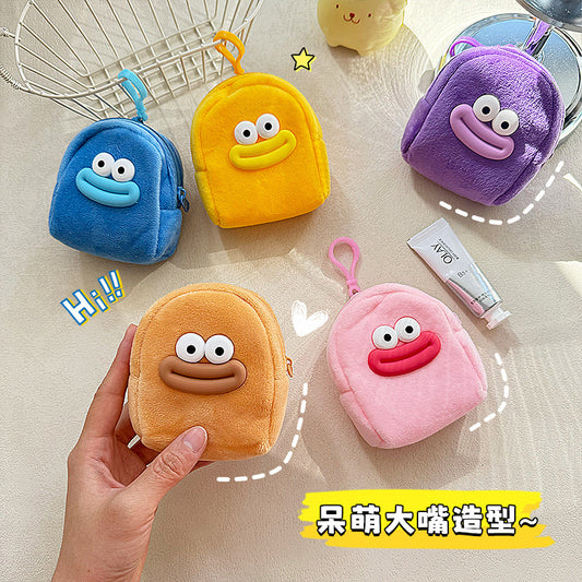 Cute Cartoon Big Mouth Coin Purse Ugly and Cute Sausage Mouth Storage Bag Mini Portable Earphone Bag