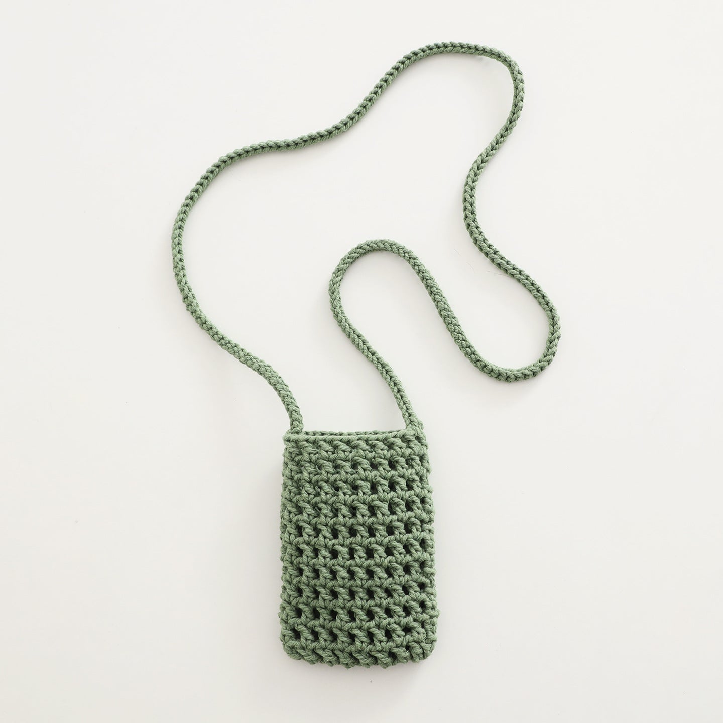 Handmade Crochet Crossbody Phone Bag with Hollow Design for Casual Everyday Use