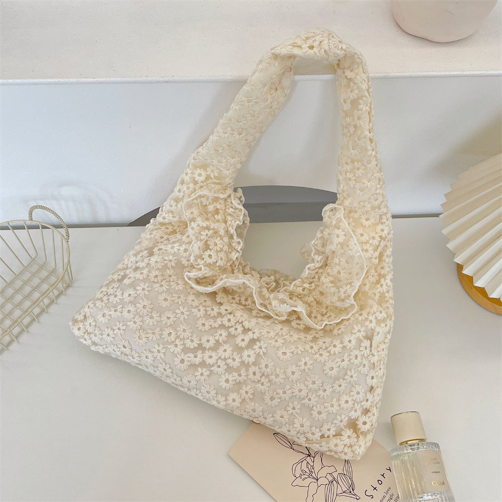 Tote Bag Women's Summer Fairy Lace Daisy Lace Daily Play Fashion All-Match Shoulder Bag