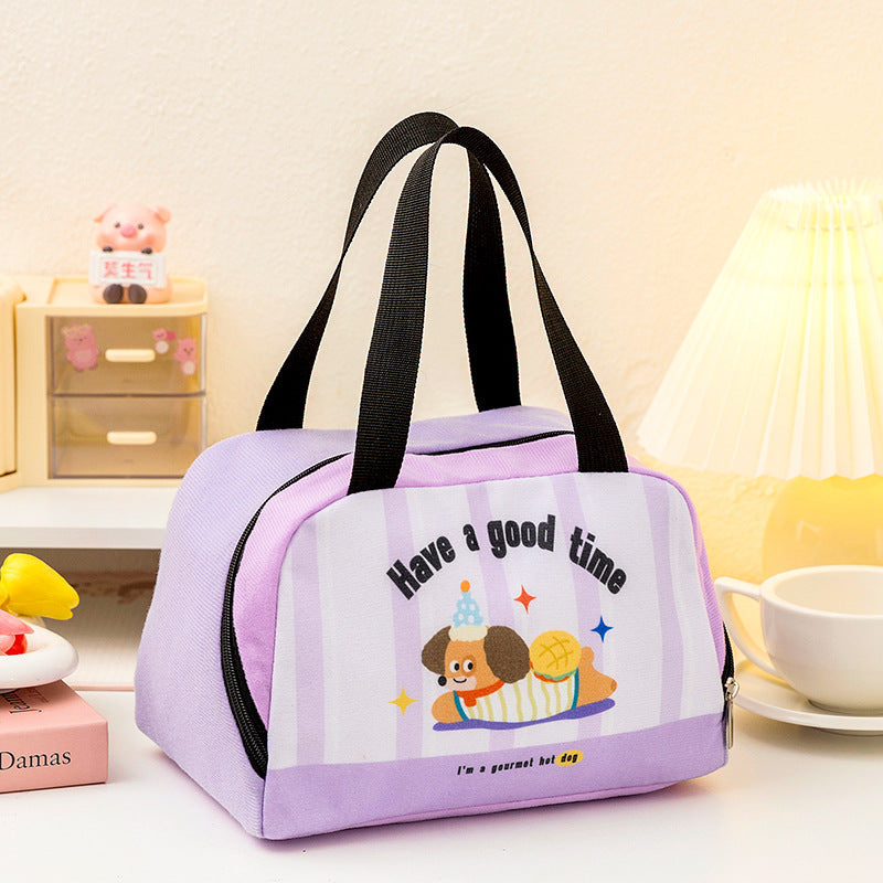 New Cute Heat Preservation Lunch Box Bag Student Office Worker Lunch Box Bag Thick Aluminum Foil Handbag