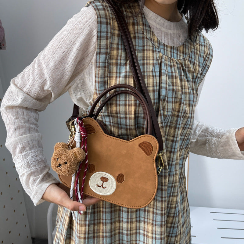 New Shoulder Bag Women's Frosted Cute Cat Fashion Commuter Lightweight Retro Minority Crossbody Bag