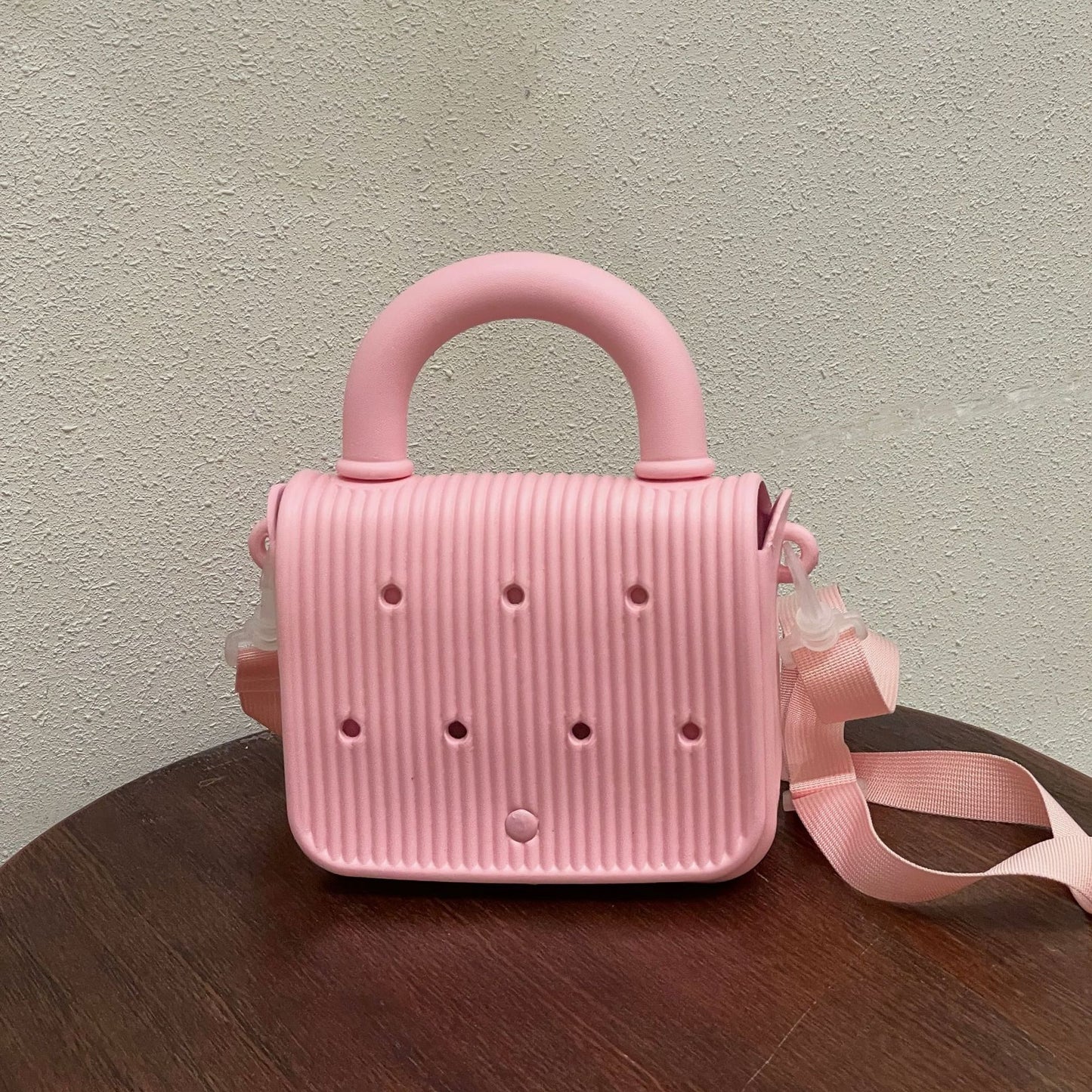 Exquisite Mini Small Square Bag Eva Solid Color Shoulder Strap Portable Minimalist Wear Match Unlock Commuter Dating All-Matching