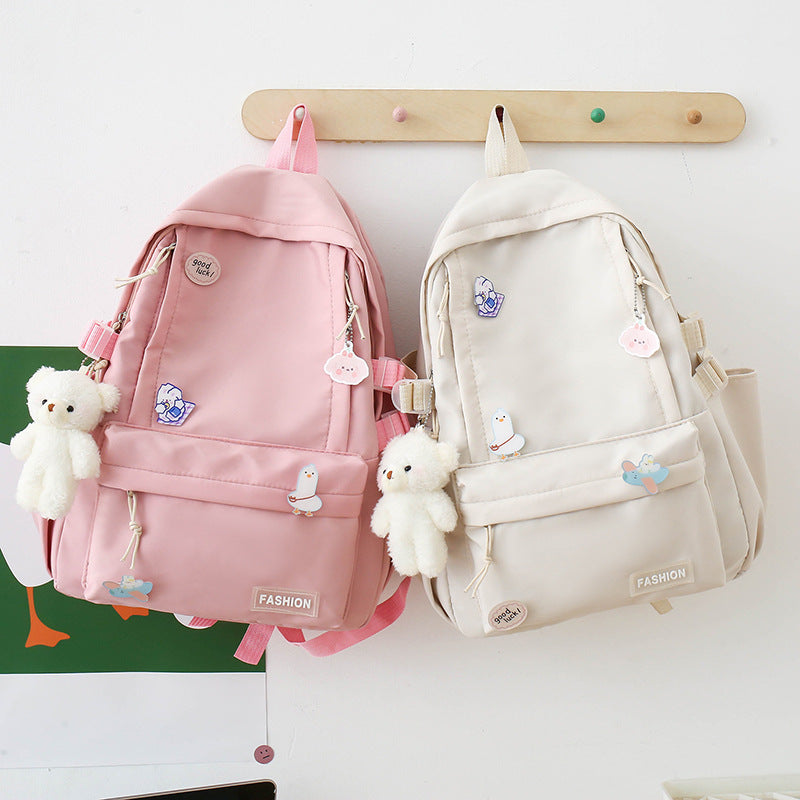 Cute Fashion Backpack Lightweight and Large Capacity Daily Commuter Learning Backpack