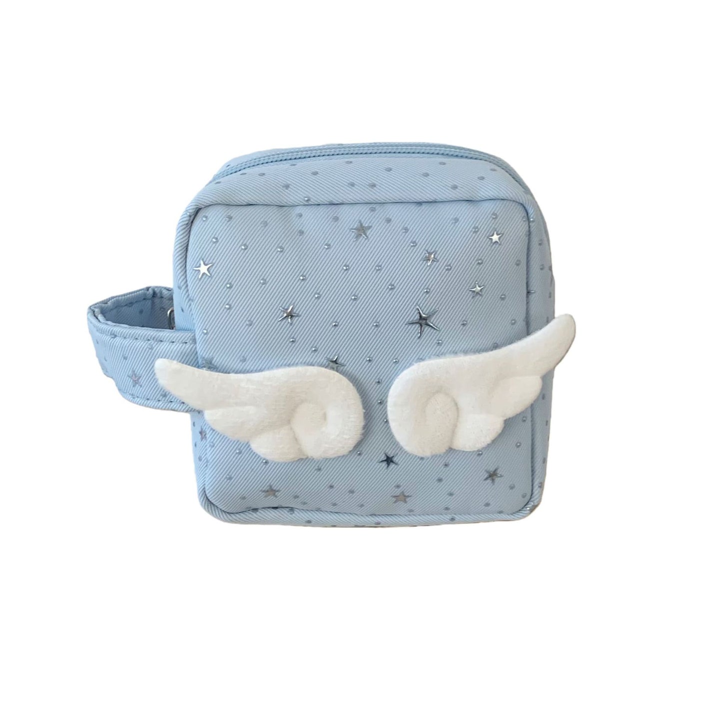 Starry Wing Design Cosmetic Bag for Women, Portable Makeup Organizer with Cute Wings, Ideal for Travel and Daily Use