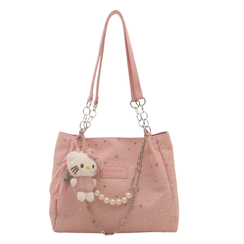 Korean Fashion Tote Bag Women's New Large Capacity Casual Shoulder Bag Temperament Wild Commuter Bag