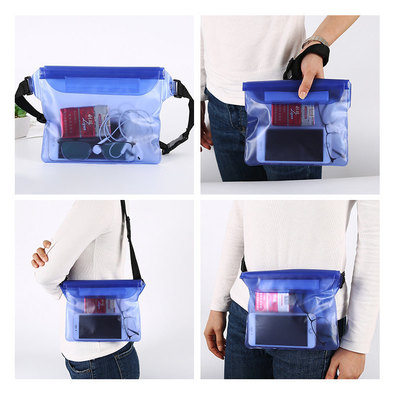 Waterproof PVC Waist Phone Bag for Outdoor Activities, Swimming, Hiking, and Beach Use