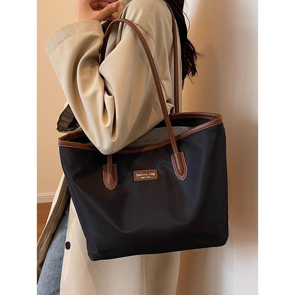 Tote Bag Women's Large Capacity New Commuting Fashion Portable One-Shoulder Oxford Cloth Bag