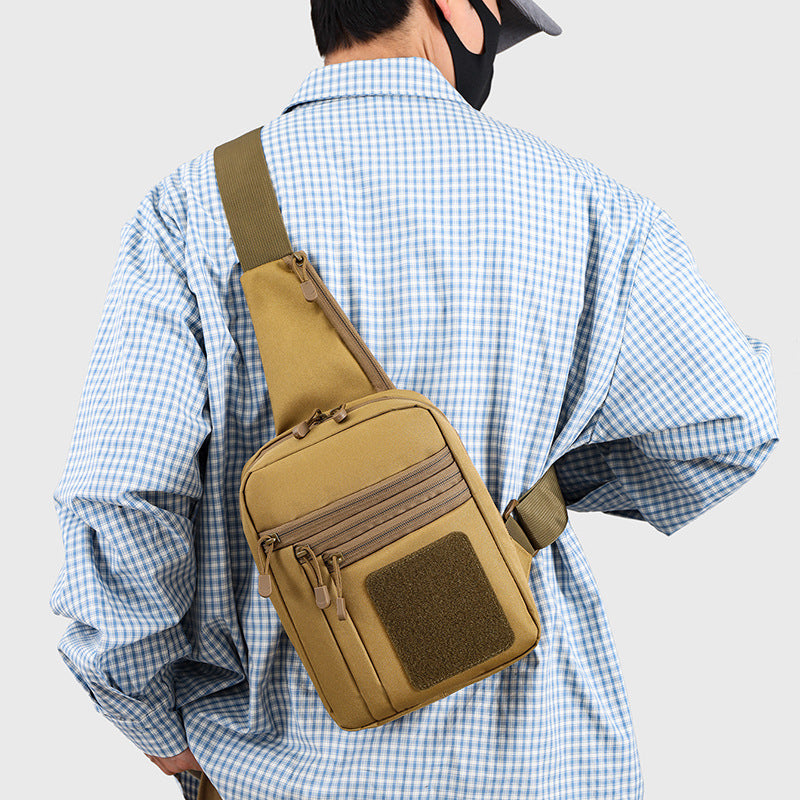 Men's Chest Bag Large Capacity Casual Tactical Backpack New Multi-Layer Oxford Cloth Versatile Sports Travel Shoulder Messenger Bag