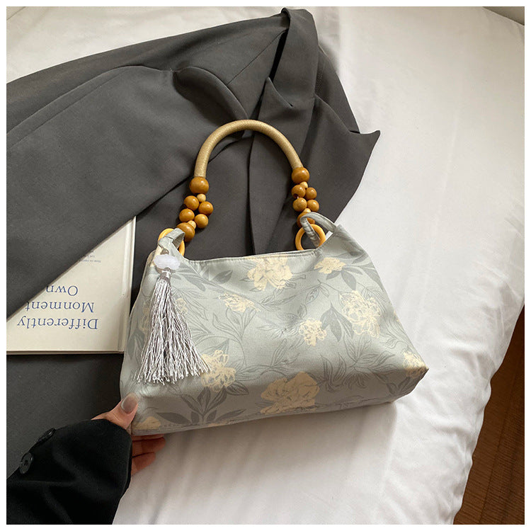 New Chinese Style Large Capacity Women's New Summer Large Capacity Western Style Commuter Portable Shoulder Underarm Bag