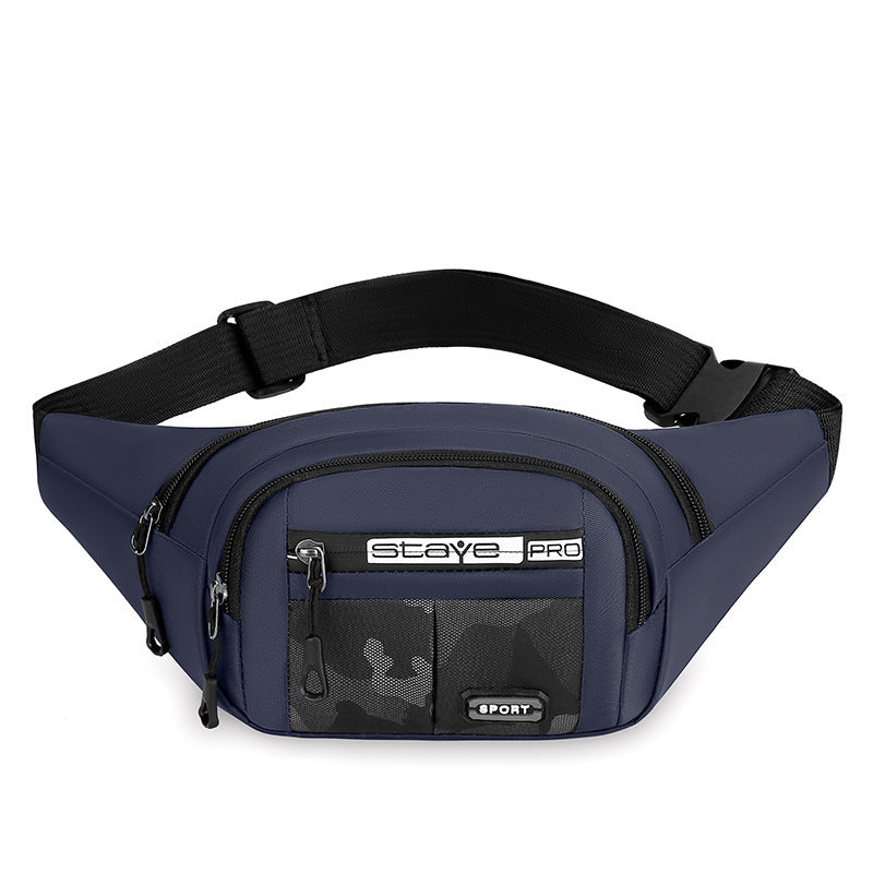 Men's Stylish and Versatile Waist Bag Lightweight Durable Multi-Pocket Outdoor Sports Trip Crossbody Bag