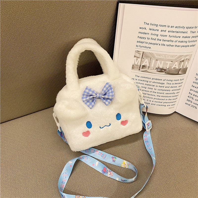 New Cartoon Cute SpongeBob Doll Crossbody Bag Cinnamoroll Babycinnamoroll Girl Plush Toy Bag