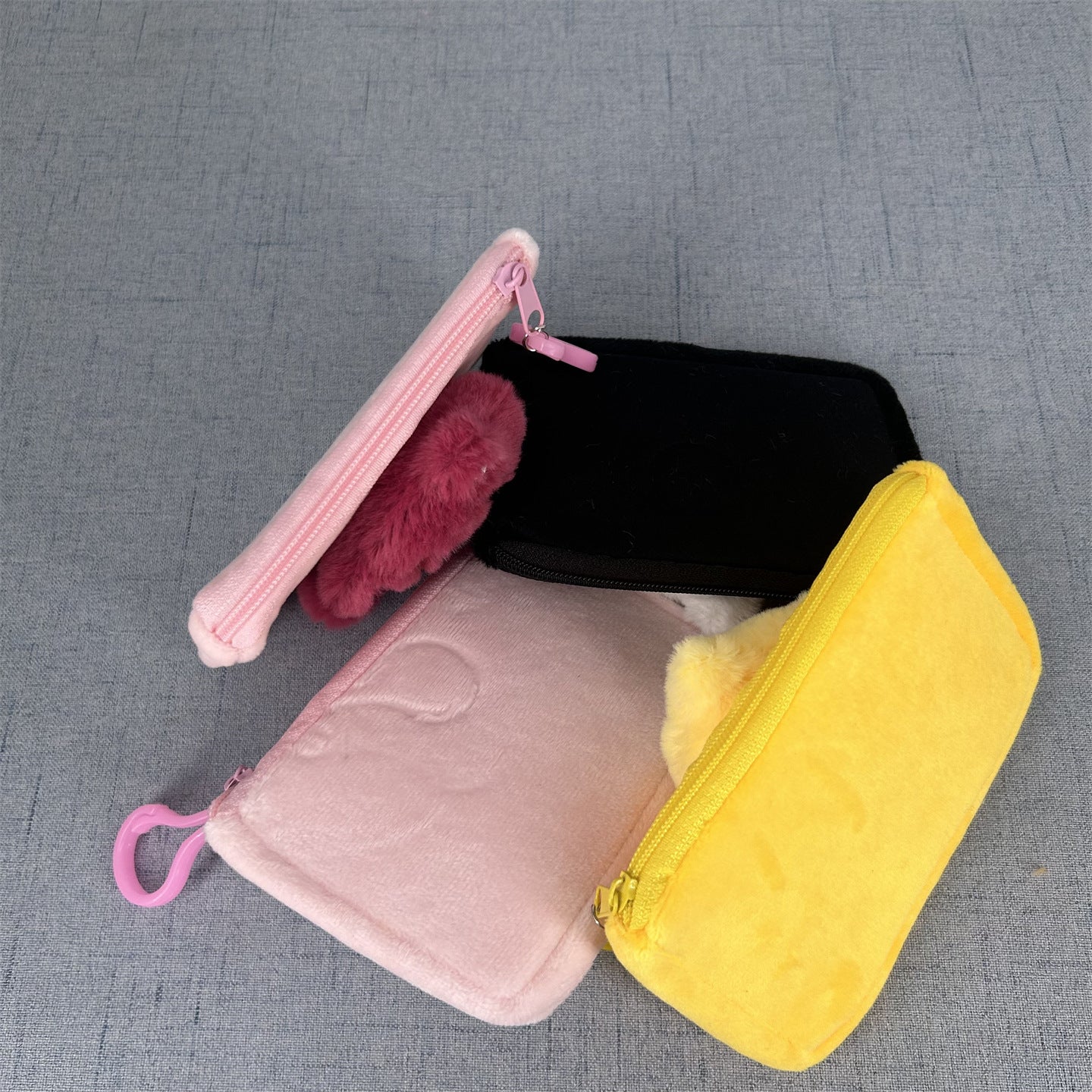 Women's Wallet Cute Plush Animal-Shaped Coin Purse Children's Cartoon Storage Bag with Zipper Keychain