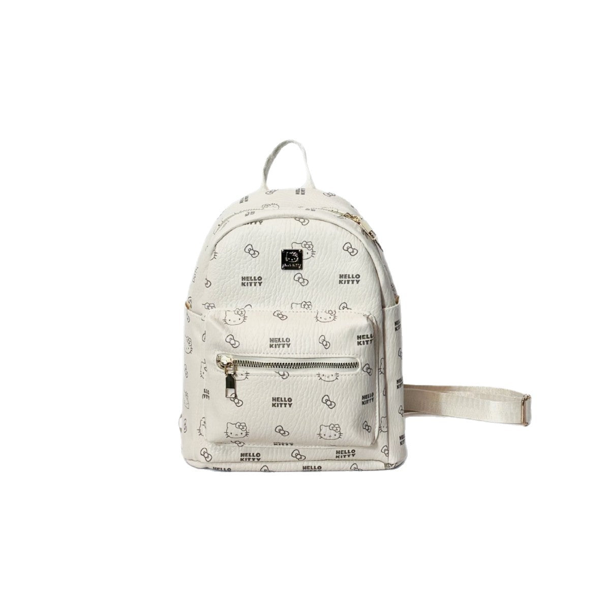 Cute Hello Kitty Print Backpack for Women, Fashionable Campus Style with Large Capacity and Waterproof PU Material