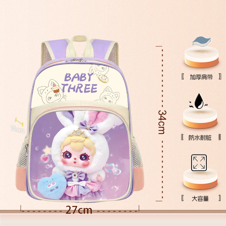 Cute Cartoon Stitch Kids Backpack for Kindergarten and School, Breathable and Waterproof Design with Thick Shoulder Straps